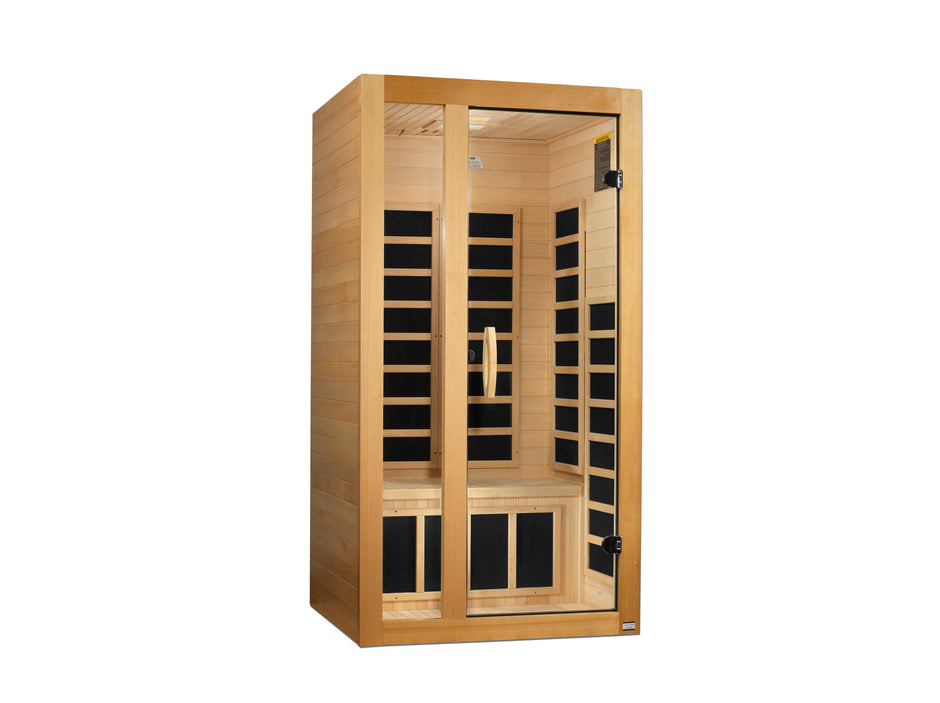 Dynamic Saunas Gracia 1-2-person Low EMF FAR Infrared Sauna (Canadian Hemlock)