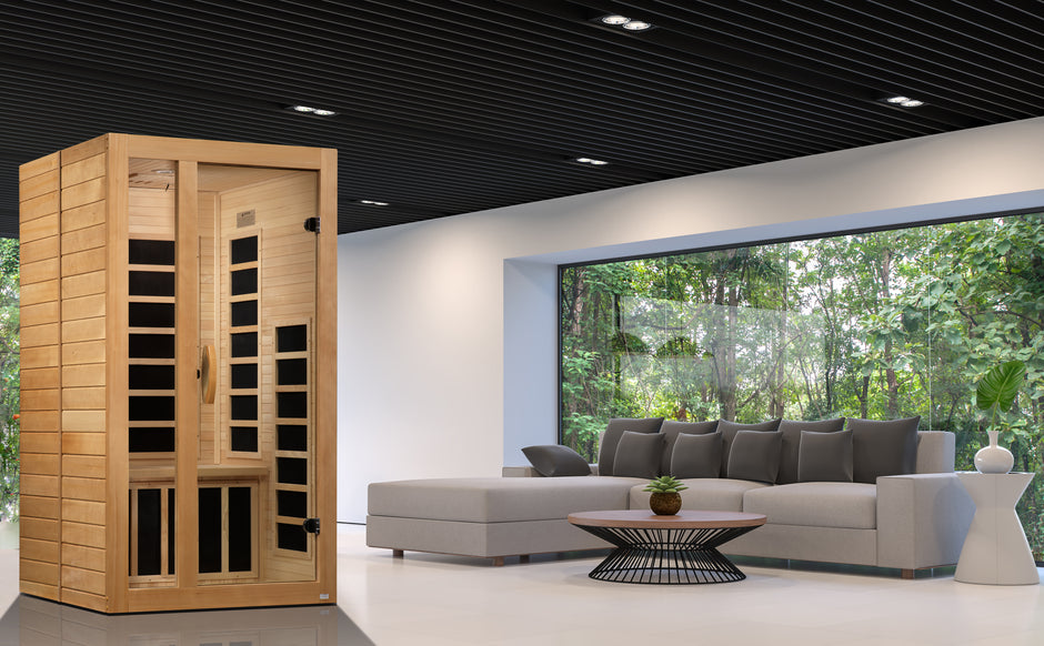 Dynamic Saunas Gracia 1-2-person Low EMF FAR Infrared Sauna (Canadian Hemlock)