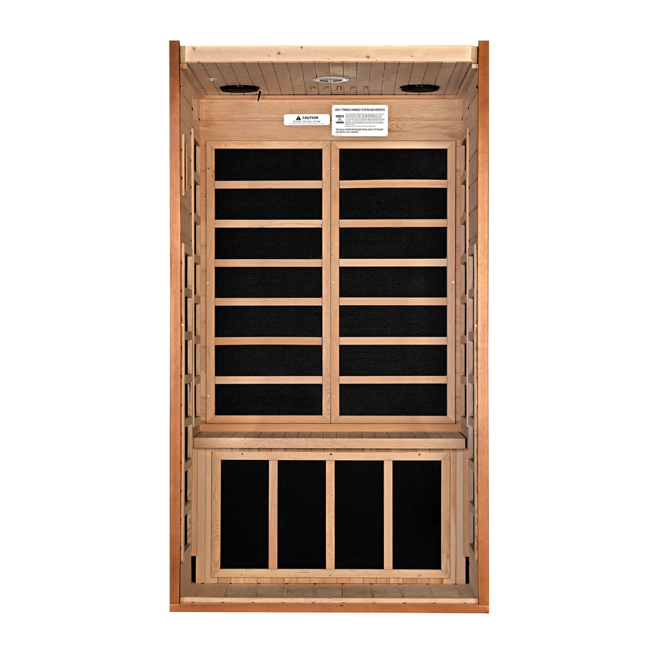 Dynamic Saunas Avila 1-2-person Low EMF FAR Infrared Sauna (Canadian Hemlock)