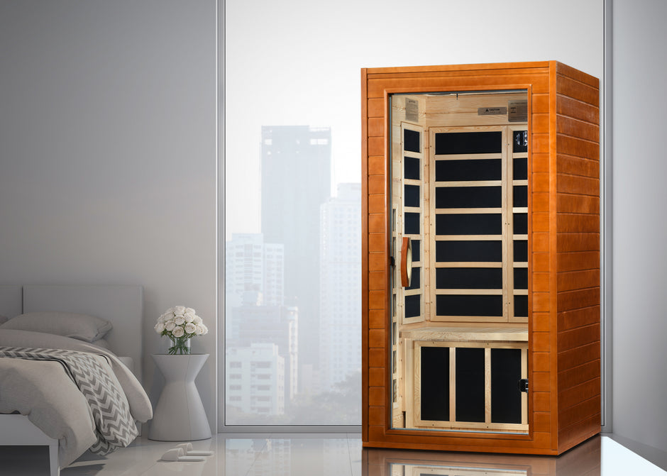 Dynamic Saunas Avila 1-2-person Low EMF FAR Infrared Sauna (Canadian Hemlock)