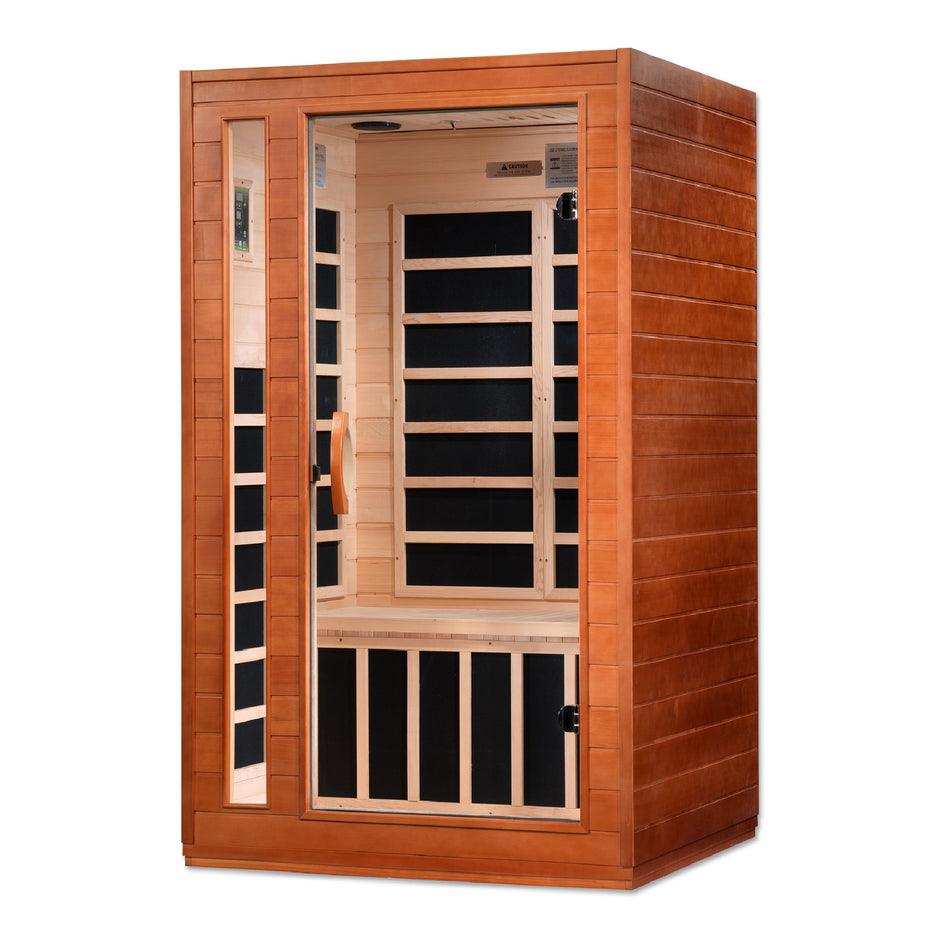 Dynamic Saunas Cordoba Elite 2-person Ultra Low EMF (Under 3MG) FAR Infrared Sauna - Canadian Hemlock