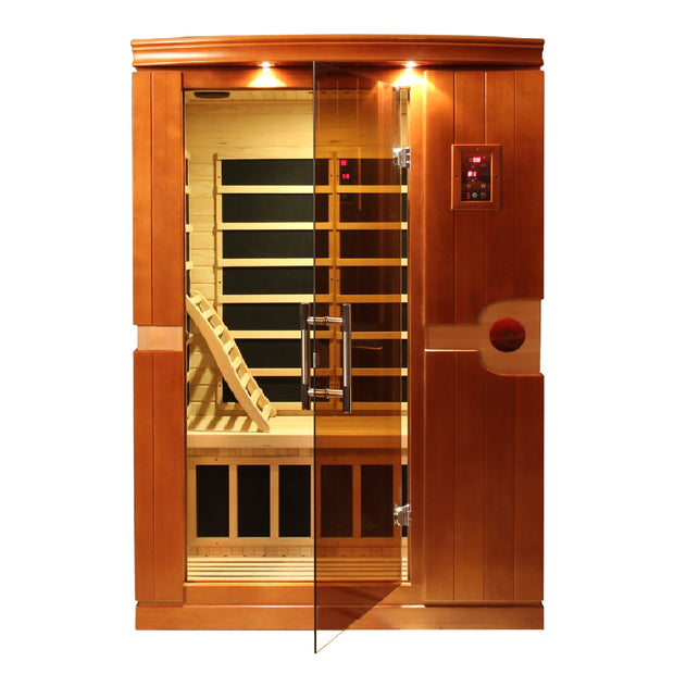 Dynamic Saunas Venice 2-person Low EMF (Under 8MG) FAR Infrared Sauna (Canadian Hemlock)