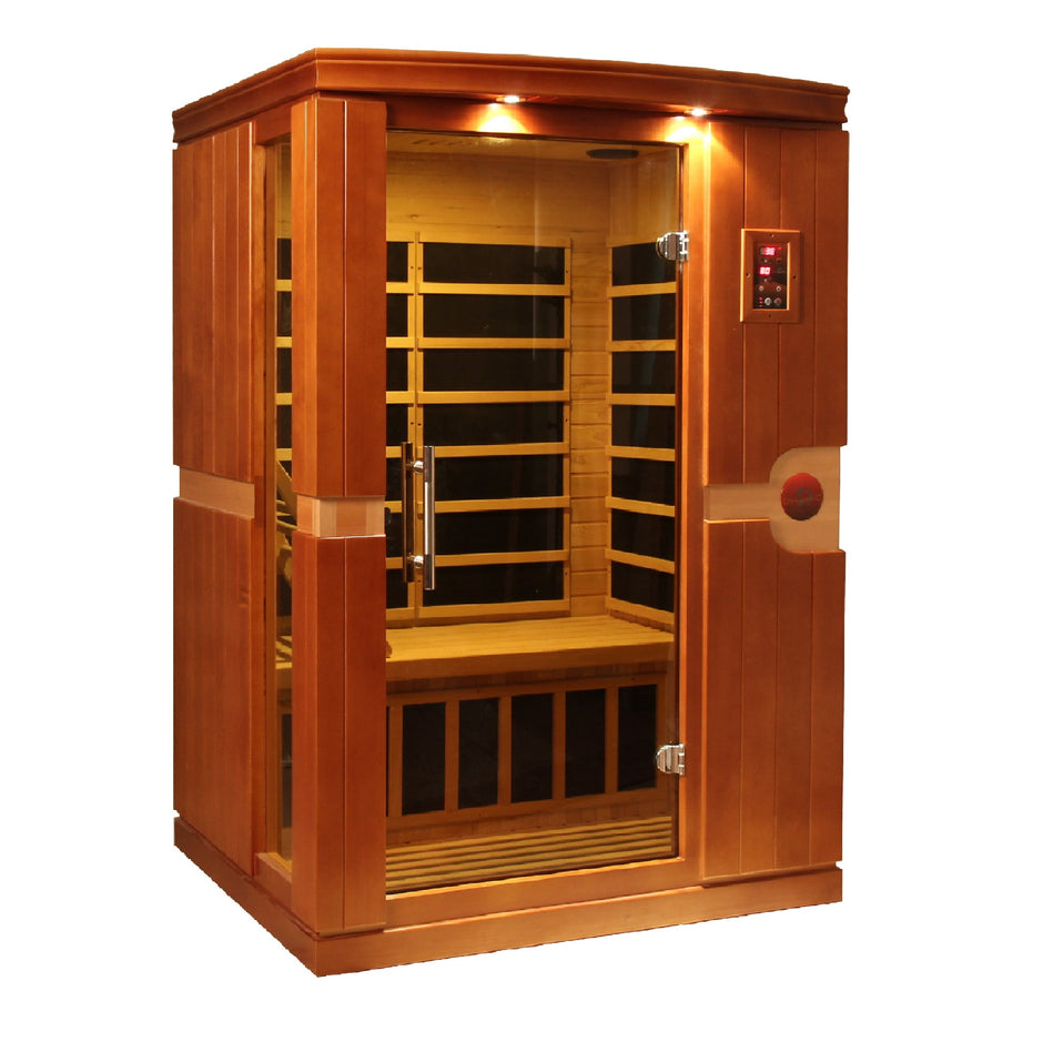 Dynamic Saunas Venice 2-person Low EMF (Under 8MG) FAR Infrared Sauna (Canadian Hemlock)