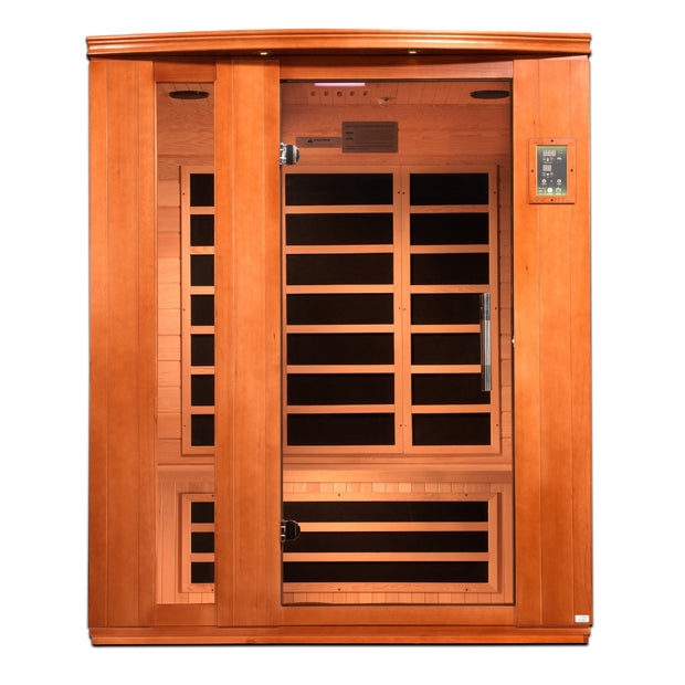 Dynamic Saunas Lugano 3-person Low EMF (Under 8MG) FAR Infrared Sauna (Canadian Hemlock)