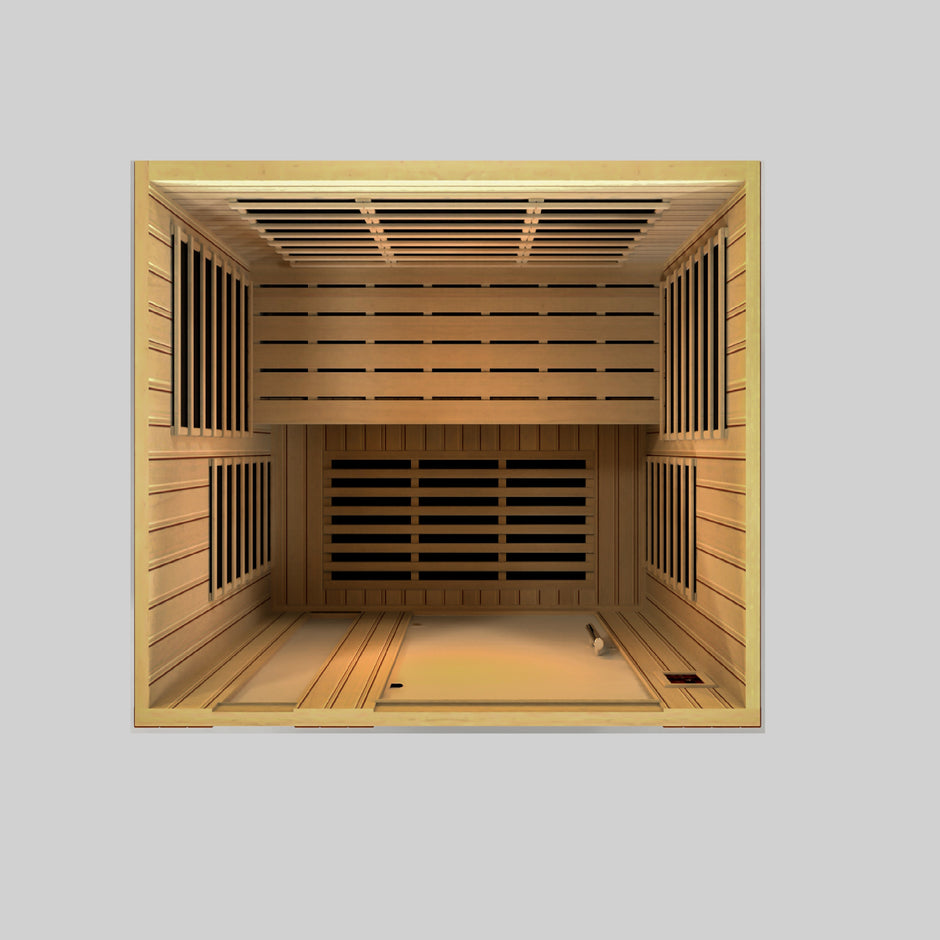 Dynamic Saunas Lugano 3-person Low EMF (Under 8MG) FAR Infrared Sauna (Canadian Hemlock)