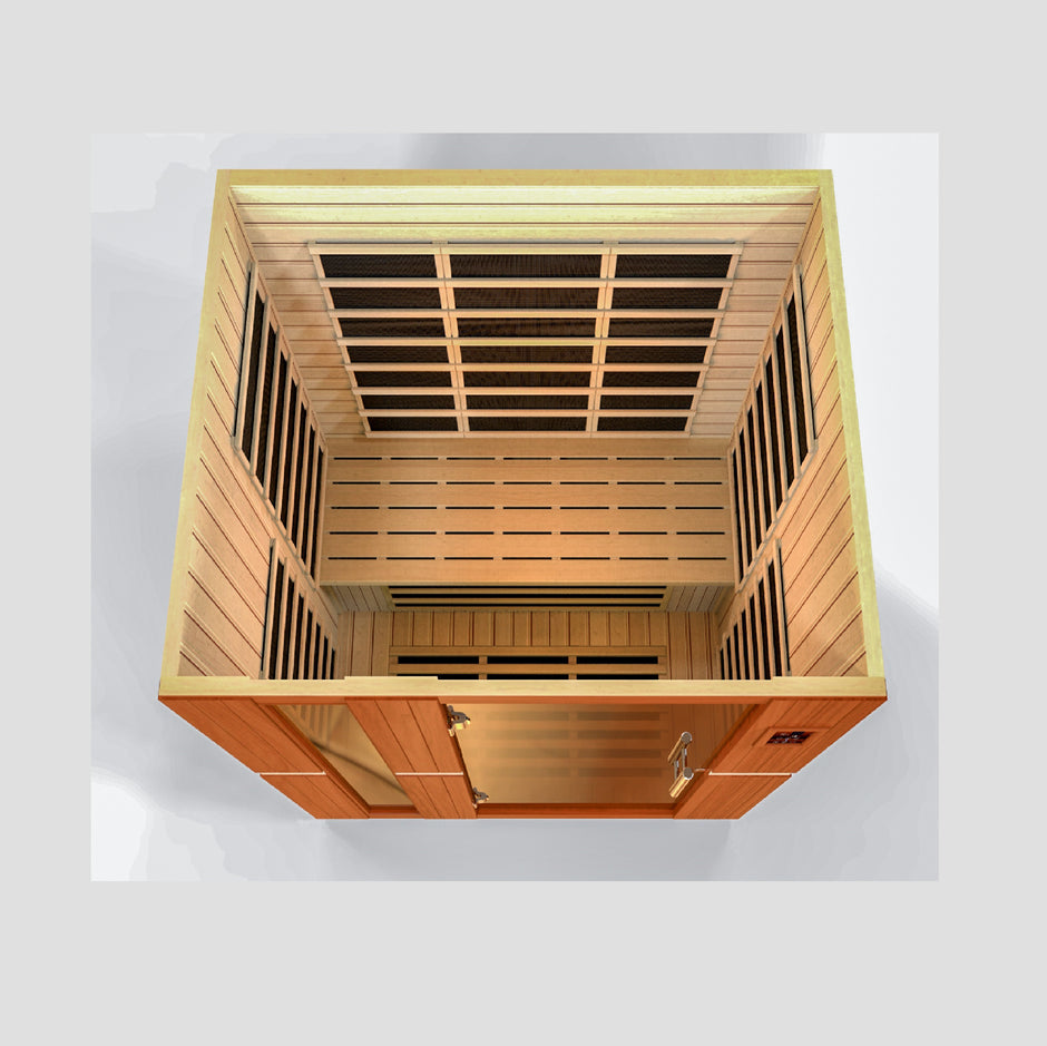 Dynamic Saunas Lugano 3-person Low EMF (Under 8MG) FAR Infrared Sauna (Canadian Hemlock)