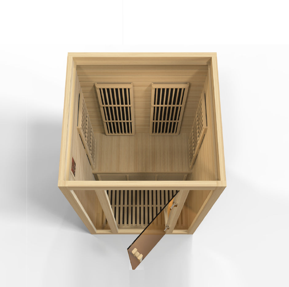 Maxxus Seattle 2-Person Low EMF  FAR Infrared Sauna - Canadian Hemlock
