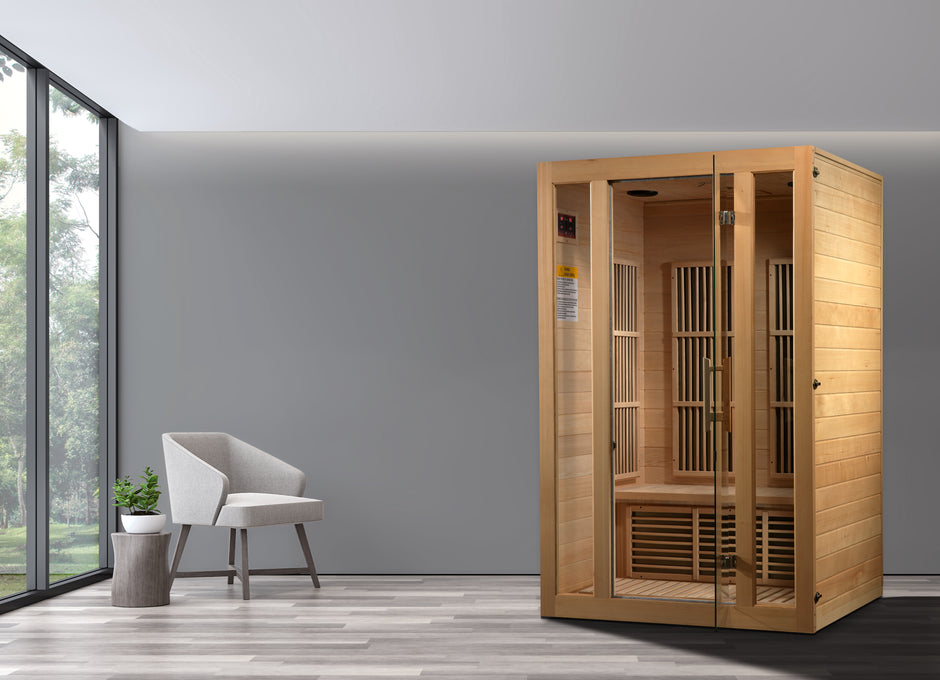 Maxxus Seattle 2-Person Low EMF  FAR Infrared Sauna - Canadian Hemlock
