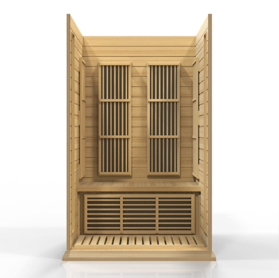 Maxxus 2 Person Low EMF Under 8MG FAR Infrared Sauna Canadian Hemlock