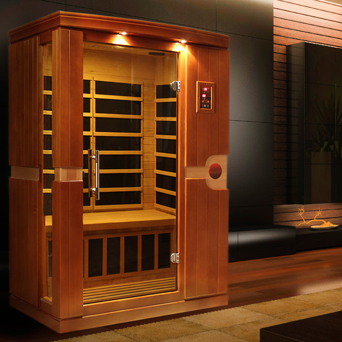 Dynamic Saunas Venice 2-person Low EMF (Under 8MG) FAR Infrared Sauna (Canadian Hemlock)
